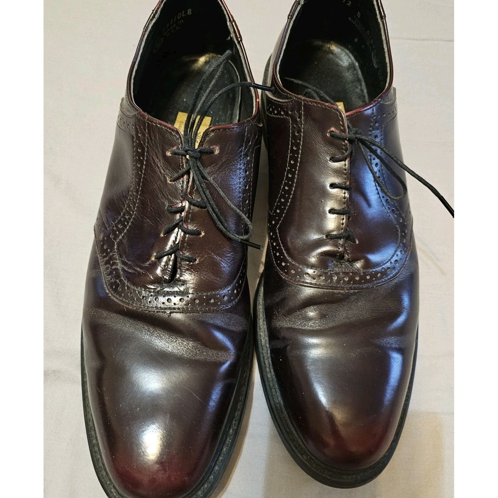 Stuart Mcguire Imperial Biltrite Burgundy Oxford Dress Shoes Sze 12 Spring Step